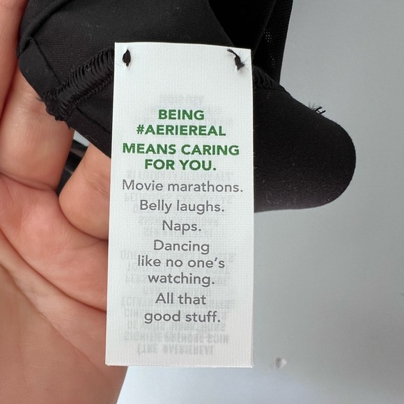 NWT Aerie Bra Womens S- SMOOTHEZ Mesh Sheer Lightweight Lounge Bralette Black - Picture 6 of 6